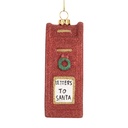 Decorative Hanger Mailbox Red White 5x4x11 cm