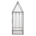 Deko mini Gewächshaus Transparent Schwarz 15x15x45 cm
