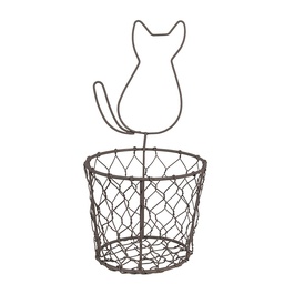 [6Y5487] Panier Chat Marron Ø 13x25 cm