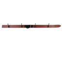 Porte-manteau mural 4 crochets Rouge Marron 172x8x12 cm