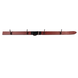 [5H0728] Appendiabiti da Parete 4 Ganci Rosso Marrone 172x8x12 cm