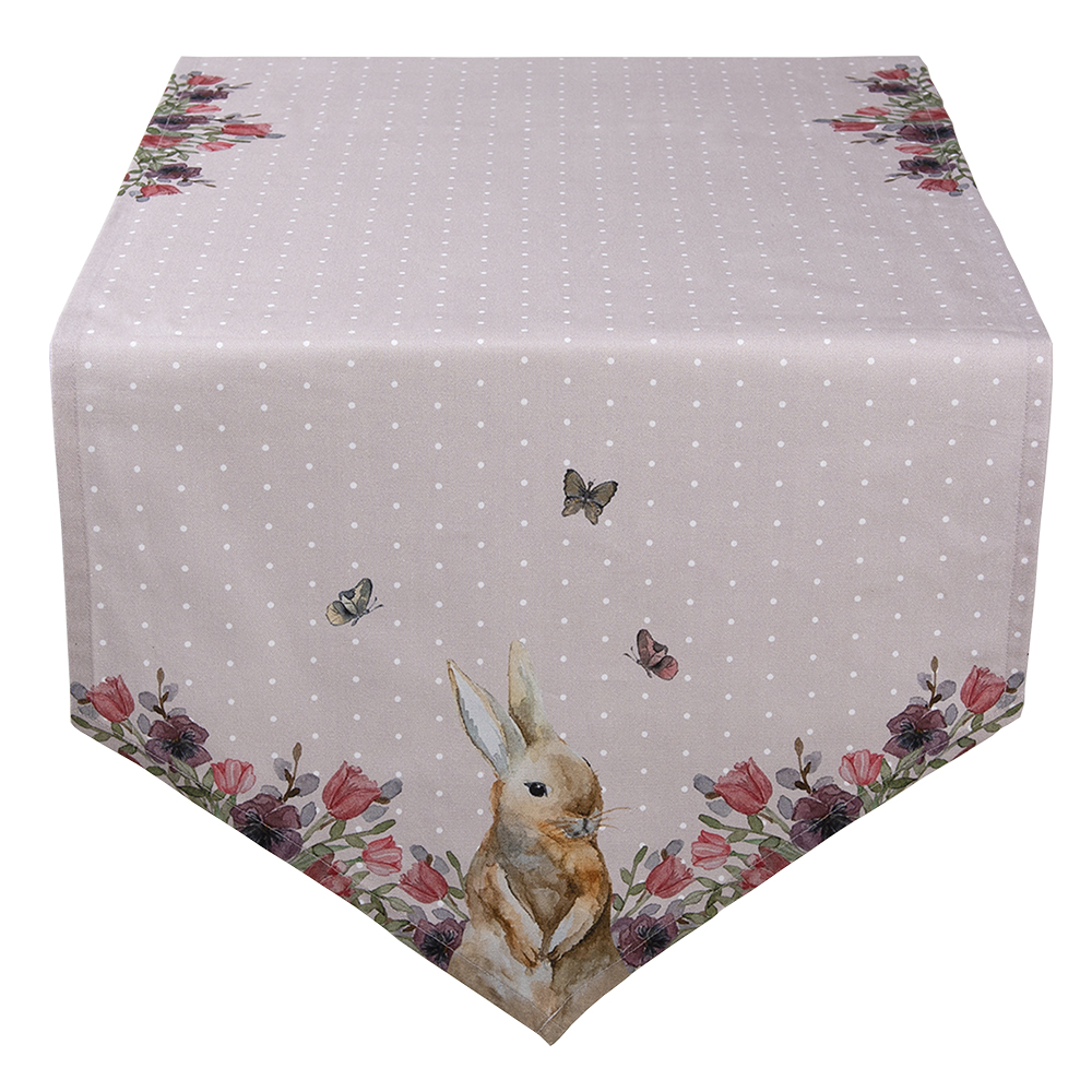 Chemin de table Rose, Beige 50x160 cm