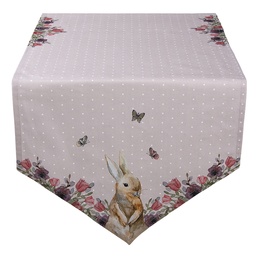 [HBU65] Tischläufer Rosa, Beige 50x160 cm