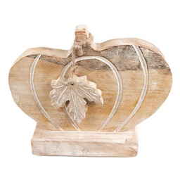 [6H2244] Decoratie pompoen 29x6x22 cm