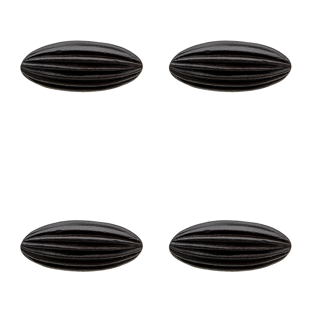 Poignées de porte (set de 4) Noir 2x4x5 cm / S3 cm
