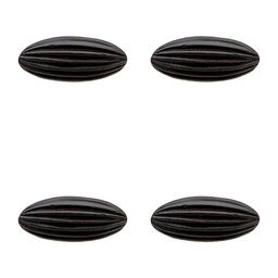 [64881] Set maniglia da 4 Nero 2x4x5 cm / S3 cm