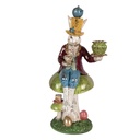 Candlestick Rabbit White Green 20x16x41 cm