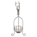 Cestino decorativo Grigio 28x28x68 cm