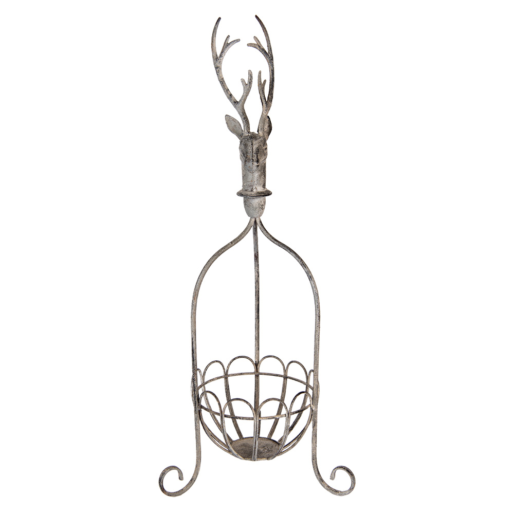 Cestino decorativo Grigio 28x28x68 cm
