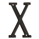 Lettera X Marrone 8x1x13 cm