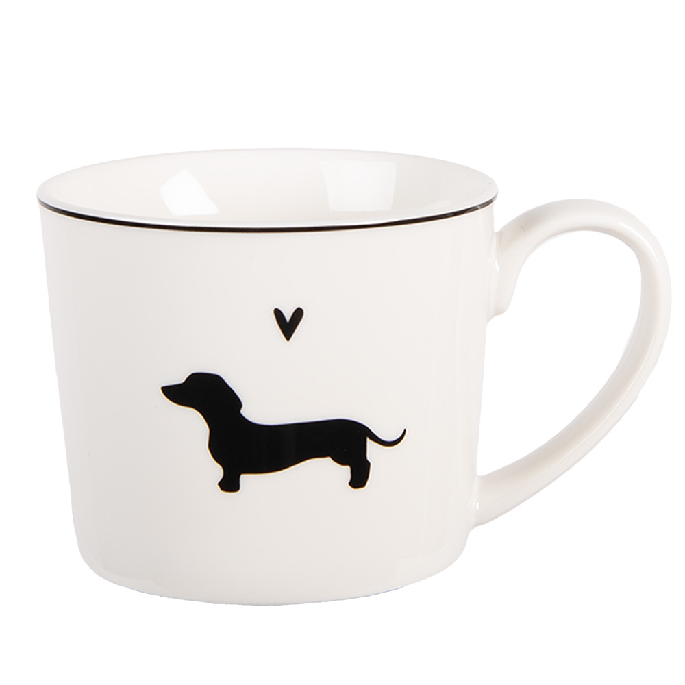 Mug White Black 12x8x7 cm / 275 ml