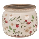 Vaso Porta Pianta Beige, Rosso Ø 20x15 cm