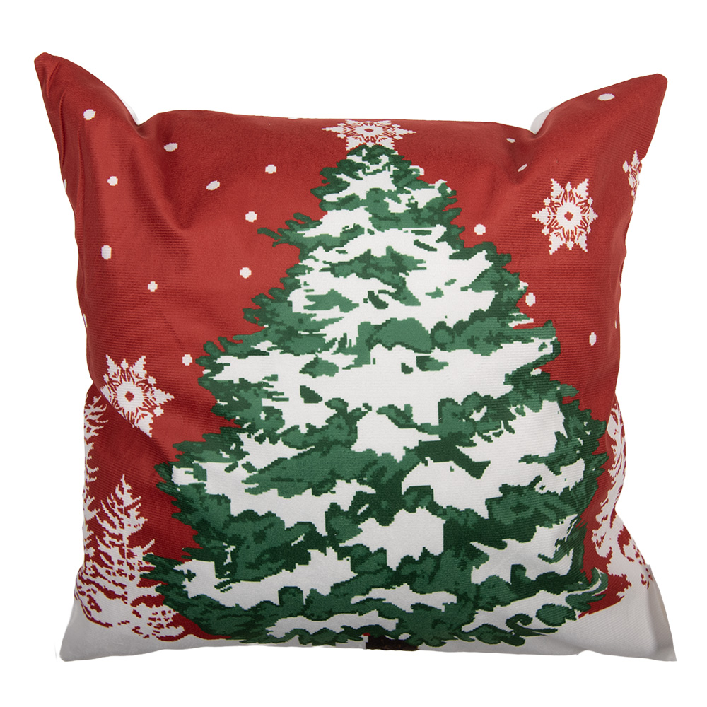 Cushion Cover Red White 45x45 cm