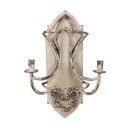Wandlampe Beige Braun 41x17x60 cm E14/max 2x25W