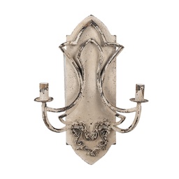 [5LMP377] Lampada a parete Beige Marrone 41x17x60 cm E14/max 2x25W