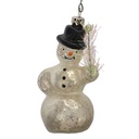 Weihnachtsanhänger Weiß Schwarz Ø 5x10 cm