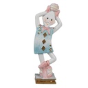 Decoration Doll Blue Pink 4x3x10 cm