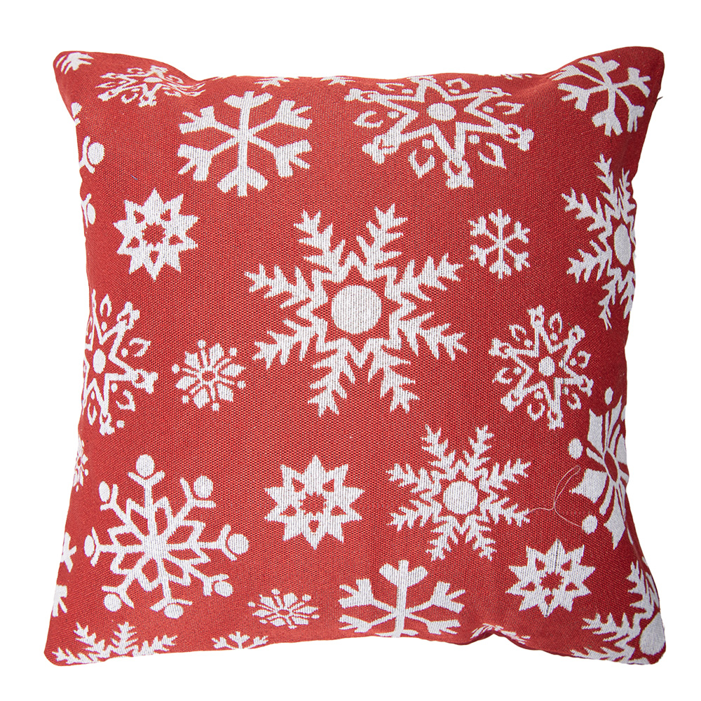 Cushion filled Red White 44x44x4 cm
