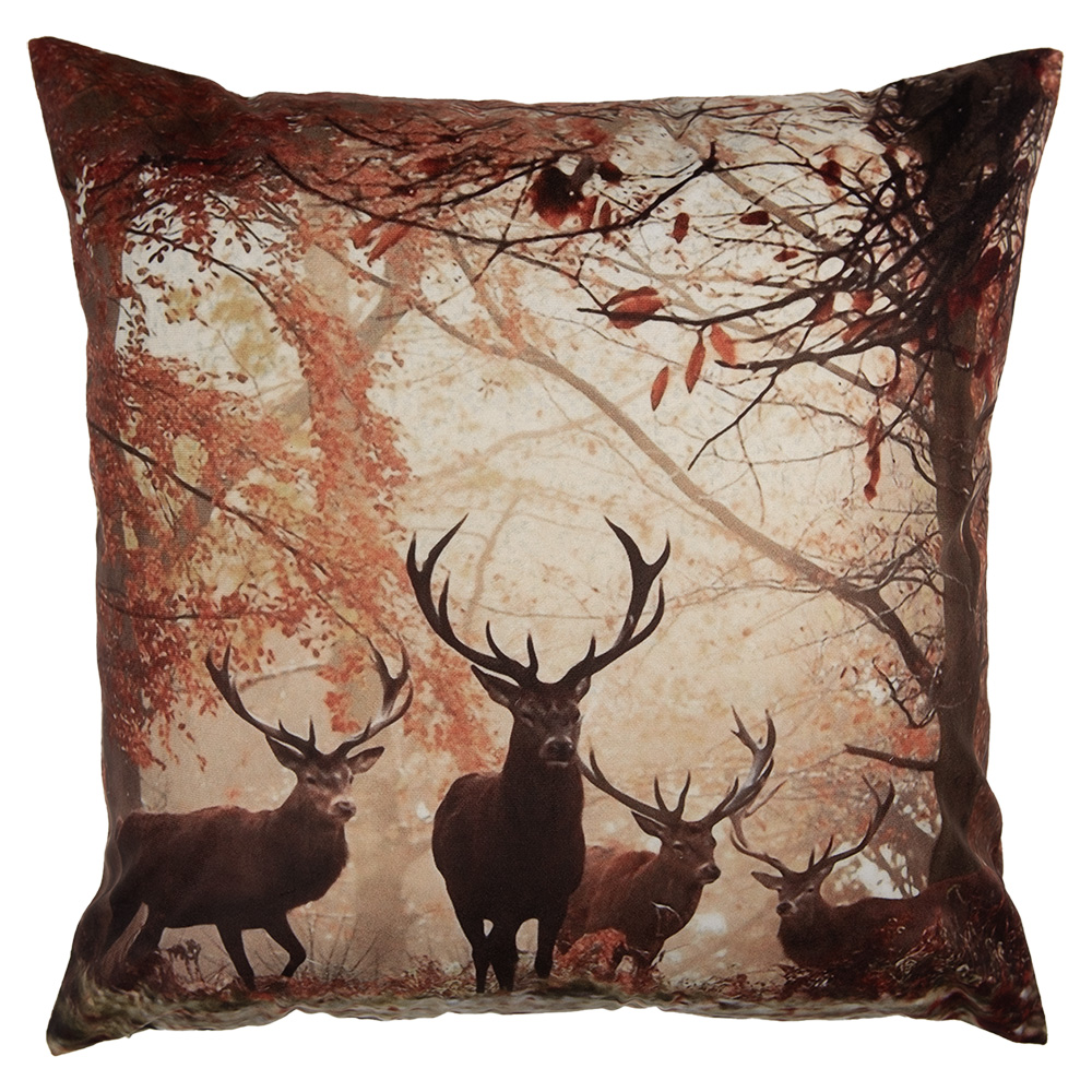 Cushion filled Brown Orange 45x45x4 cm