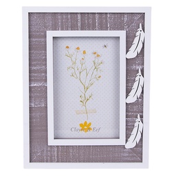 [2F0965] Fotorahmen Grau, Weis 17x1x22 cm / 10x15 cm
