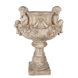 [6MG0137] Vaso Porta Pianta Beige 40x32x55 cm