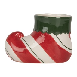 [6CE2317] Pot de fleurs d'intérieur Rouge Vert 15x8x10 cm