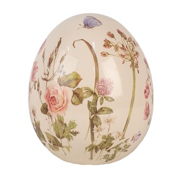 [6CE1918L] Décoration uf Beige Rose Ø 14x16 cm