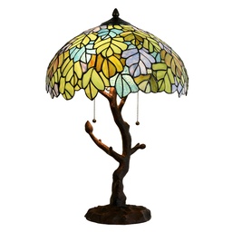 [5LL-6312] Lampada da tavolo Tiffany Verde Ø 40x60 cm E27/max 2x60W