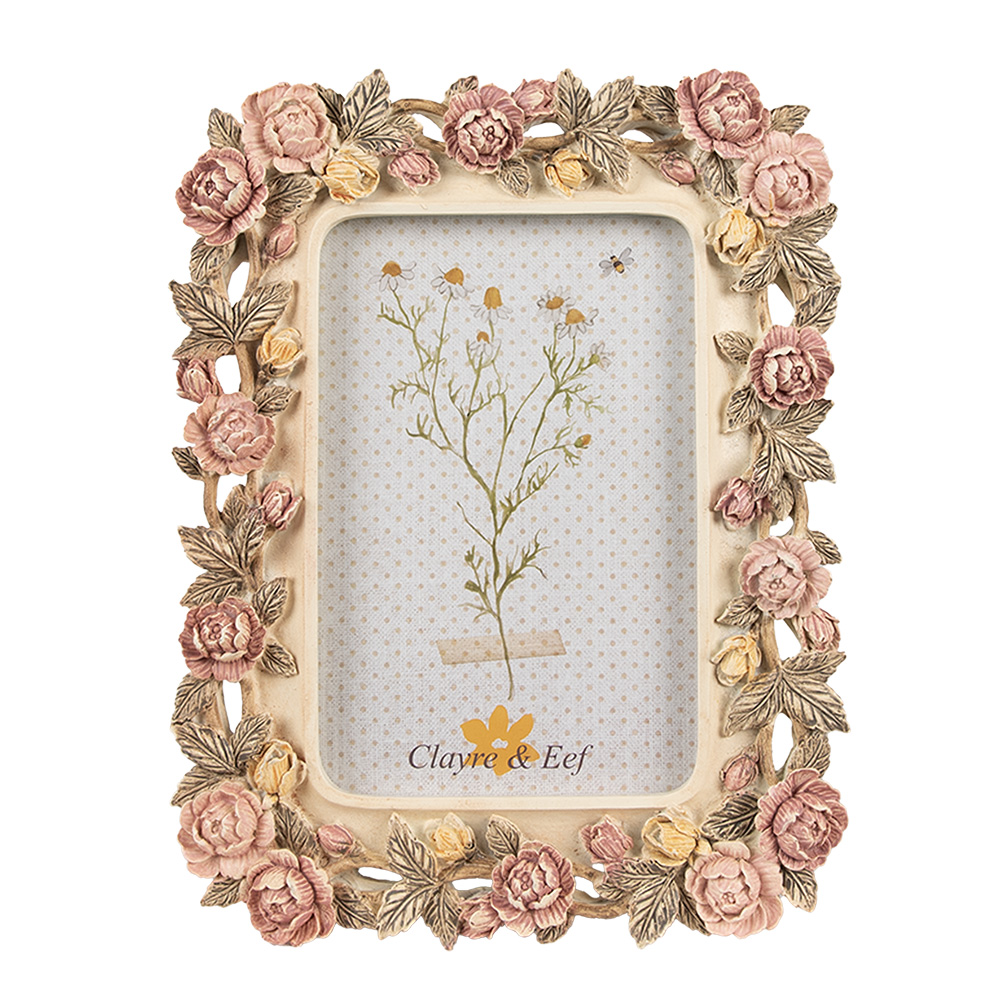Picture Frame Pink Beige 17x2x21 cm / 10x15 cm