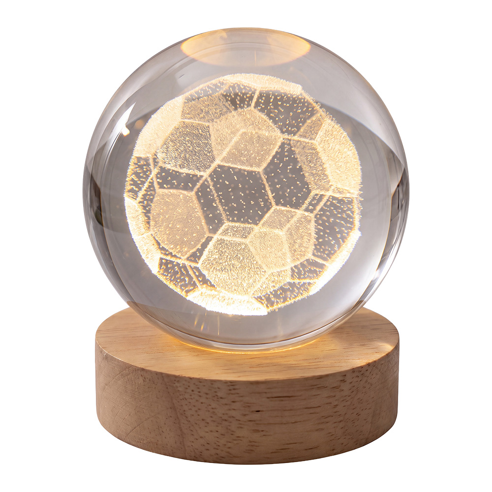 Glazen bol met licht LED Ø 6 cm