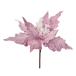 [66156] Weihnachtsdeko Blume Rosa Braun Ø 28x30 cm