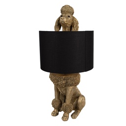 [5LMC0036] Table Lamp Gold colored Black 30x28x57 cm E27/max 1x60W