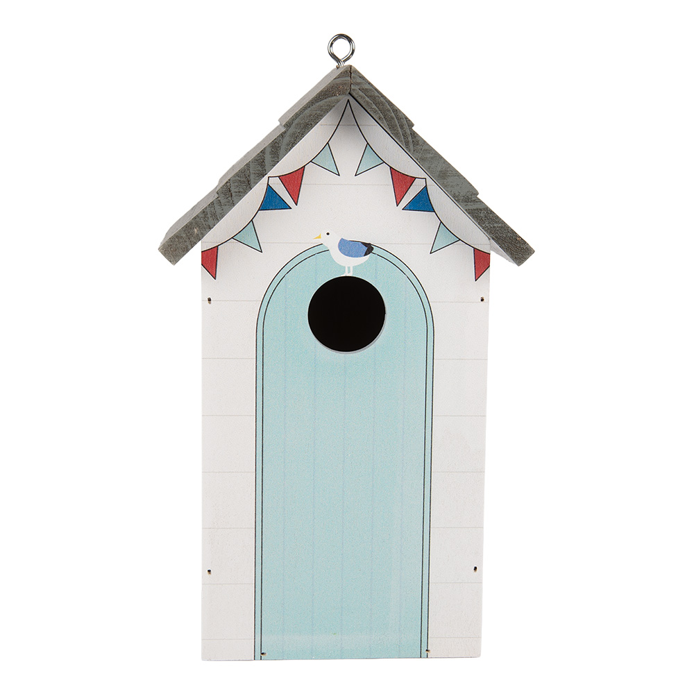 Birdhouse White Grey 15x10x22 cm