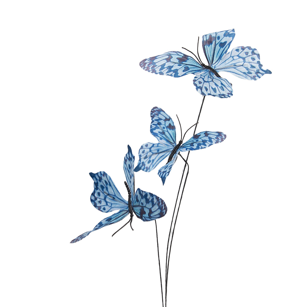 Decoratie tak met vlinders 10x10x65 cm