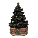 Musicbox Christmas Tree Green Red Ø 12x18 cm
