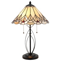 [5LL-5186] Tafellamp Tiffany Ø 40x60 cm E27/max 2x60W