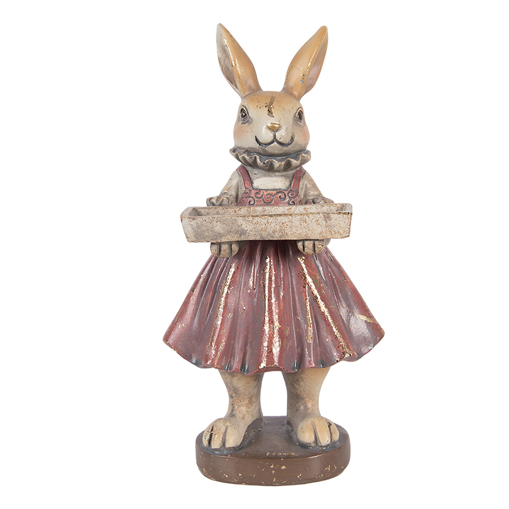 Decoratie konijn 10x8x20 cm