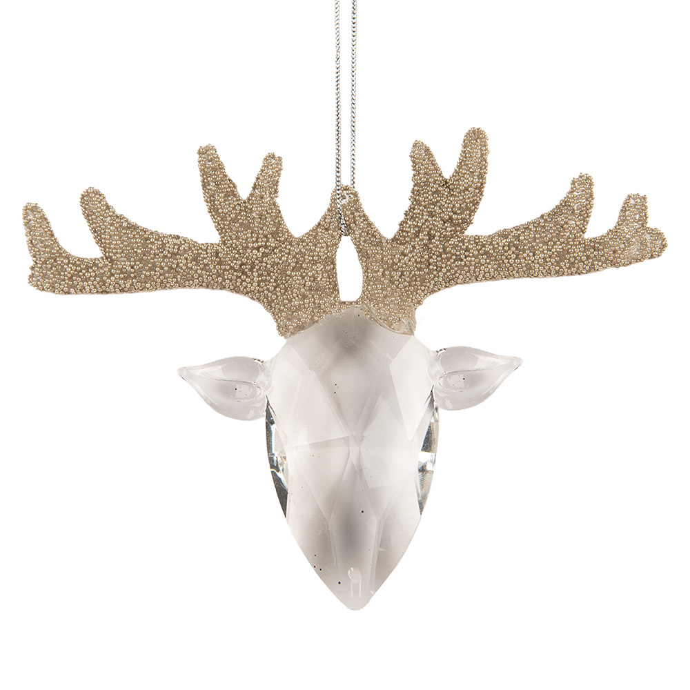 Weihnachtsanhänger Transparent Goldfarbig 12x4x8 cm