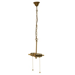 [5LL-98.2] Chaîne de pendentifs Tiffany Marron 15x16x160 cm E27/max 2x60W