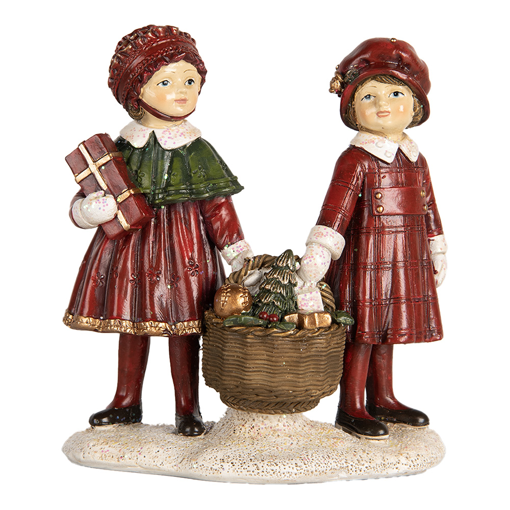 Decorazione Natalizie Bambini Rosso Verde 11x6x12 cm
