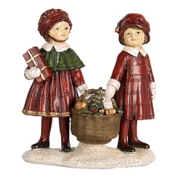 [6PR5678] Weihnachtsdeko Kinder Rot Grün 11x6x12 cm