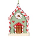 Décoration pendante d'un maison Vert Blanc 6x4x8 cm