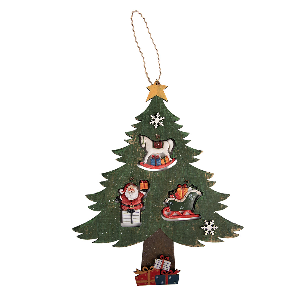 Decoratie hanger kerstboom 32x2x39 cm