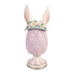 [6PR5953] Décoration uf Violet Blanc Ø 13x30 cm