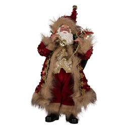 [66322] Weihnachtsdeko Weihnachtsmann Rot 16x12x31 cm