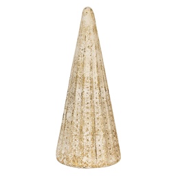 [6GL3033] Weihnachtsdeko Standbild Weihnachtsbaum Goldfarbig Ø 18x42 cm