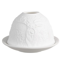 [6CE1834] Porte-lampes Blanc Ø 12x8 cm