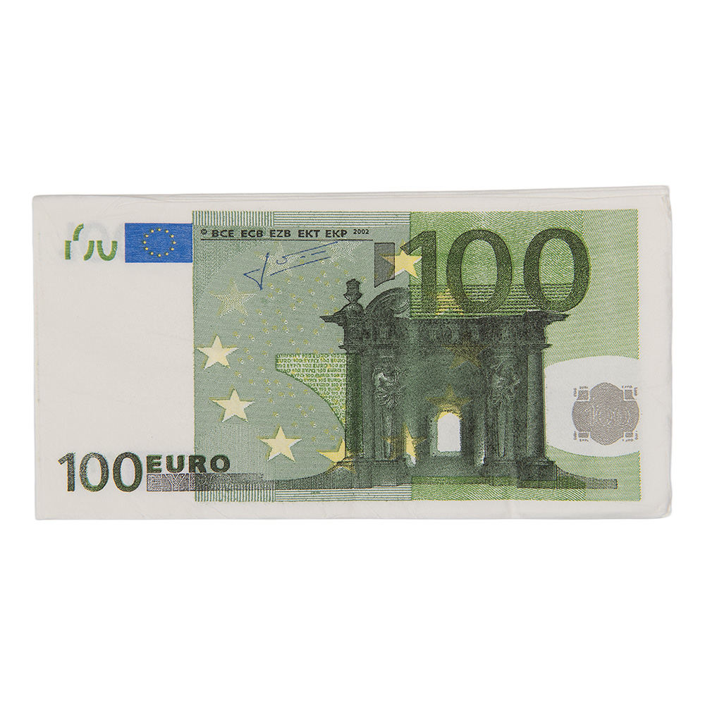 Serviettes en papier Blanc Vert 33x33 cm (10)