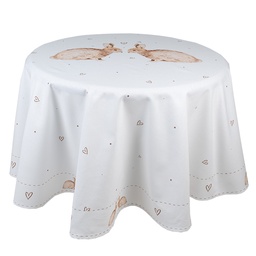 [BSLC07] Tischdecke Beige Braun Ø 170 cm