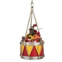 Décoration Tambour Jaune Rouge Ø 12x16/27 cm